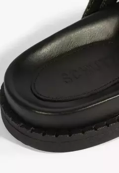 PAPETE COURO TRANÇADA PRETA