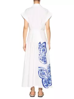 Vestido Camisa Borboleta De Porcelana na internet