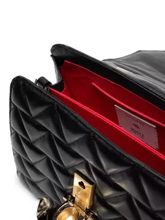 Imagem do Bolsa Media Believe Tiracolo Matelasse Couro Preta