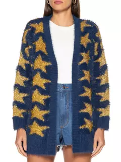 Cardigan Tricot Pelinhos Estrela - comprar online