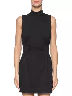 Vestido Curto Franzido Gola - comprar online