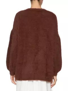 Cardigan Tricot Pelinhos marrom - LUAR