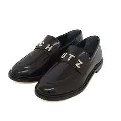 Mocassim Couro Preto Logo Schutz na internet