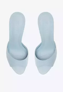 Sapato Mule New Basics Couro Azul na internet