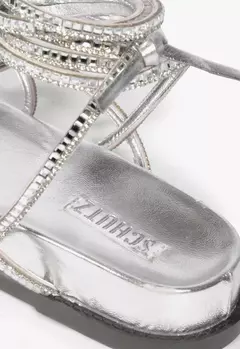 Papete Metalizada Couro Strass prata - comprar online