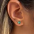 Brinco de Prata Gota Zircônia Verde Fa Rabelo Shop - comprar online