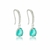 Brinco de Prata 925 Argola com Pingente Gota Verde Turmalina - comprar online