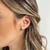 Brinco de Prata Quadrado Zircônia 8mm - loja online