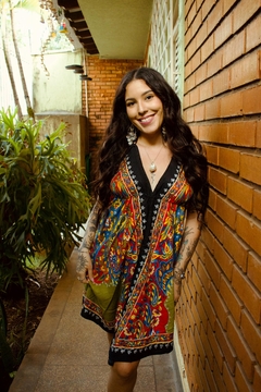 VESTIDO MANDALA CURTO - VERDE na internet