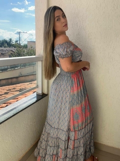 VESTIDO CARINA - ROSA/AZUL na internet