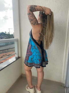VESTIDO MANDALA CURTO - AZUL CLARO na internet