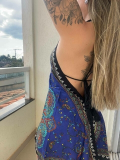 VESTIDO MANDALA CURTO - AZUL ESCURO - loja online