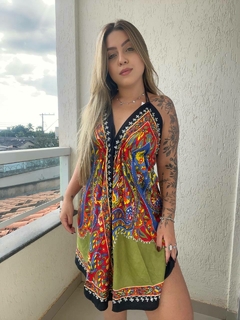 VESTIDO MANDALA CURTO - VERDE - comprar online