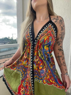 VESTIDO MANDALA CURTO - VERDE - Bella's Closet