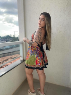 VESTIDO MANDALA CURTO - VERDE na internet