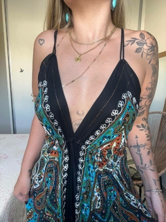 Imagem do VESTIDO MANDALA LONGO - AZUL