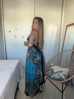 VESTIDO MANDALA LONGO - AZUL na internet