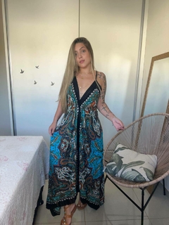 VESTIDO MANDALA LONGO - AZUL - comprar online