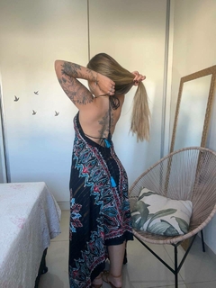 VESTIDO MANDALA LONGO - PRETO na internet