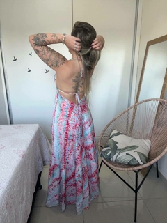 VESTIDO SEREIA - ROSA/AZUL - Bella's Closet