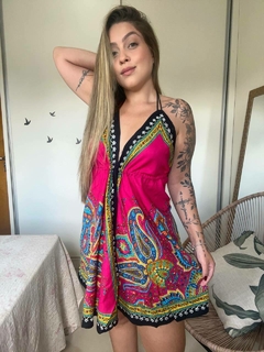 VESTIDO MANDALA CURTO - ROSA - comprar online