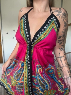 VESTIDO MANDALA CURTO - ROSA - Bella's Closet