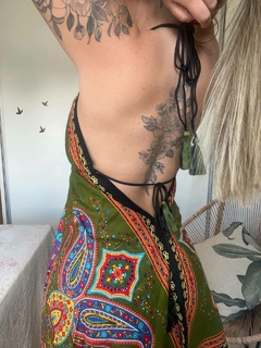 Imagem do VESTIDO MANDALA CURTO - VERDE OLIVA
