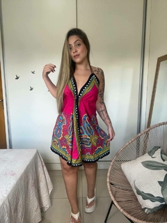 VESTIDO MANDALA CURTO - ROSA - loja online