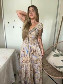 VESTIDO CARINA - AZUL/NUDE - loja online