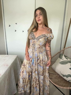 VESTIDO CARINA - AZUL/NUDE - comprar online