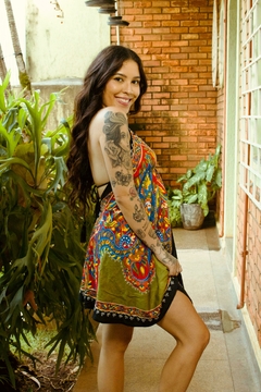 VESTIDO MANDALA CURTO - VERDE - comprar online