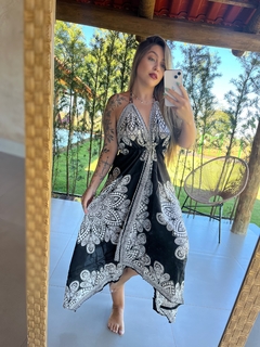 VESTIDO BALI - PRETO/BRANCO