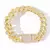 PULSEIRA CRAVEJADA CUBAN 13mm DOURADA