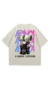 CAMISETA A BANCA KAWS HUG OFF WHITE LOGO ROSA