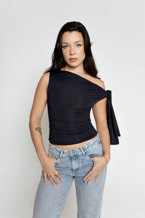 blusa de amarração lateral - comprar online