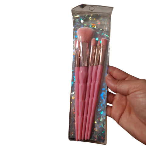 KIT C/ 05 PINCÉIS CABO CRISTAL FOSCO