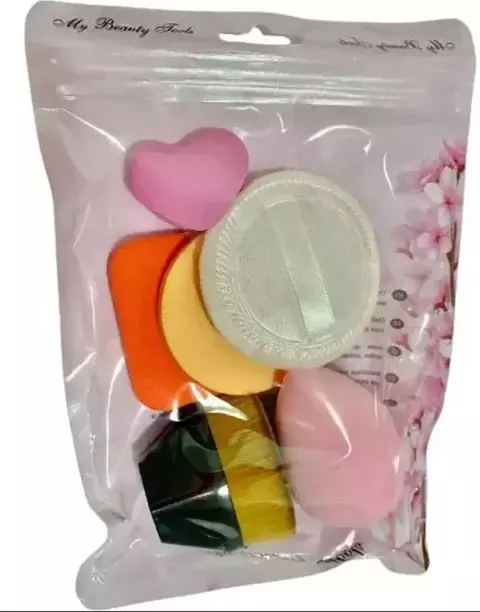 KIT C/ 05 ESPONJAS PARA MAQUIAGEM + PINCEL HEXAGONAL MÁGICO - comprar online