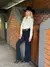 Calça jeans Bootcut Preta Estonada