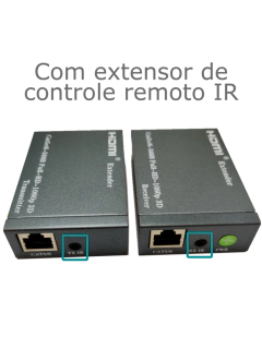 Extensor Hdmi Cabo de Rede Rj45 Com Sensor Ir E 2 Saidas TV 1080p - VIPO Eletrônicos - Áudio e Vídeo