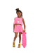 Short Saia Grid Rosa