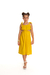 Vestido Frufru Linho Liso Amarelo