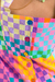 Macacão Cubos - Peticolé - Roupa Infantil Estampada e Colorida para Meninas