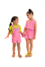 Short Saia Grid Rosa - Peticolé - Roupa Infantil Estampada e Colorida para Meninas