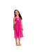 Vestido Frufru Linho Liso Pink
