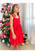 Vestido Chiffon Stars Vermelho na internet
