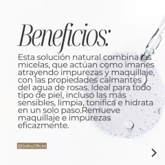 Agua Micelar de Rosas (1L) – Limpieza Suave y Natural - Saiku