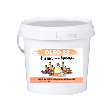Crema Para Masajes con Óleo 33 –5 Kg Descontracturante e Hidratante