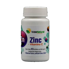 Zinc + Vitamina C. 60 Comp. Vida Natural En Caba Belgrano (CONSULTAR STOCK)