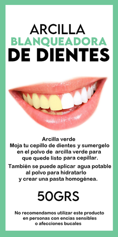 Blanqueadora Dientes Blanco Sanos Arcilla Verde Volcanica en CABA Belgrano Envios a Todo el Pais - comprar online
