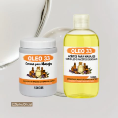 Combo Descontracturante: Crema (500g) + Óleo 33 Líquido (500ml) - Saiku